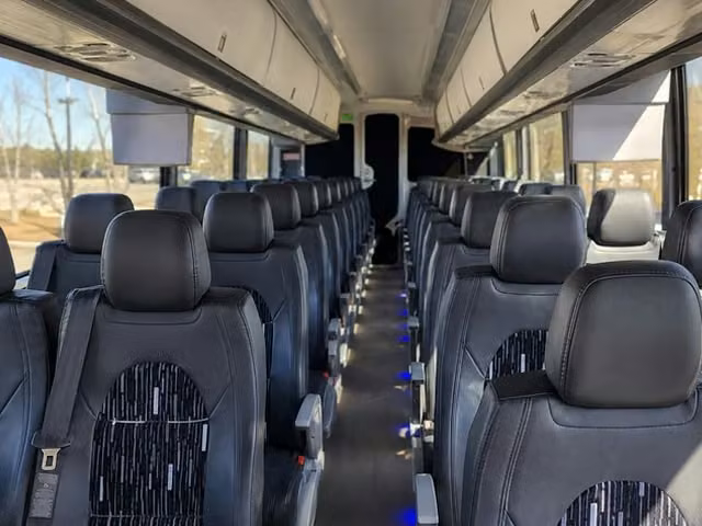 south bend charter bus interior